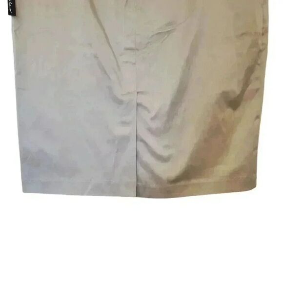 Marina Luna Women's Oyster Shine Poly/Cotton/Spandex Straight Pencil Skirt NEW - Picture 6 of 8